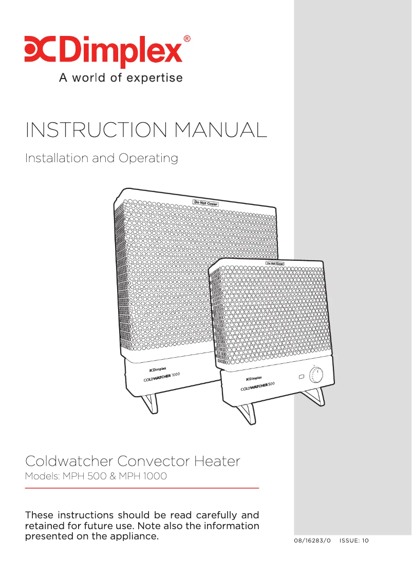 Page 1 de la notice Manuel utilisateur Dimplex MPH1000