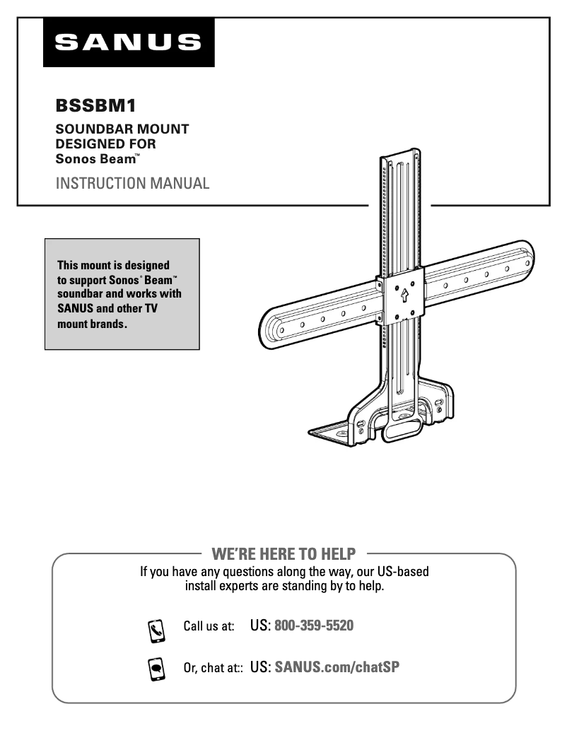 Page 1 de la notice Manuel utilisateur Sanus BSSBM1