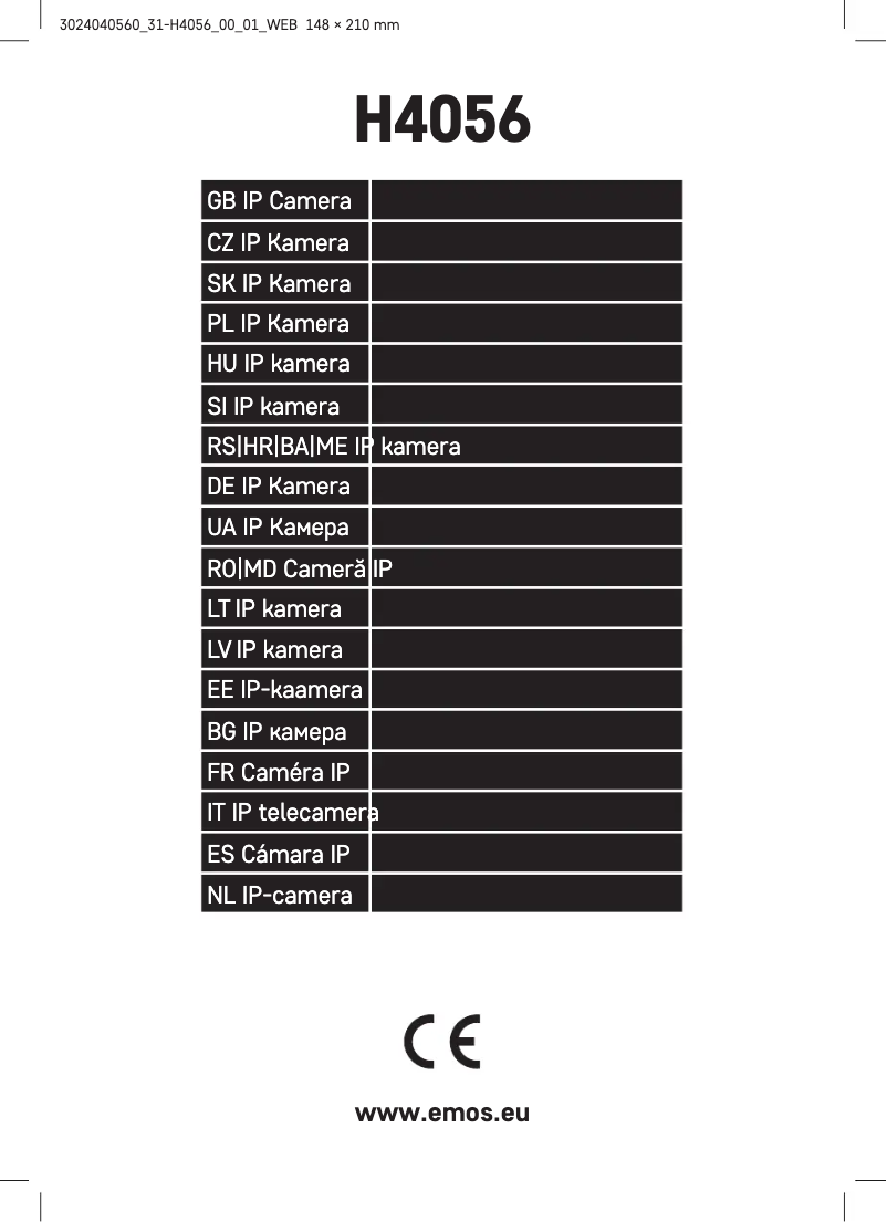 Image de la première page du manuel de l'appareil H4056