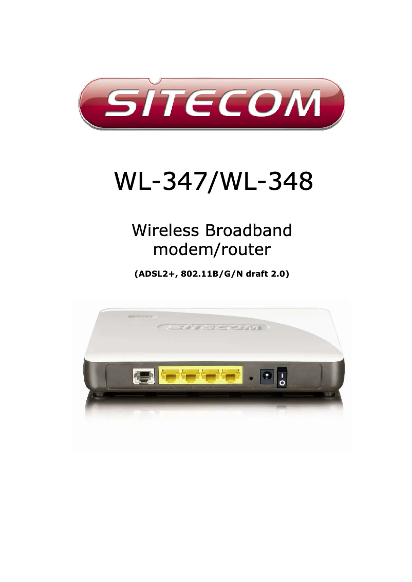 Page n°1 - Manuel utilisateur Sitecom WL-347