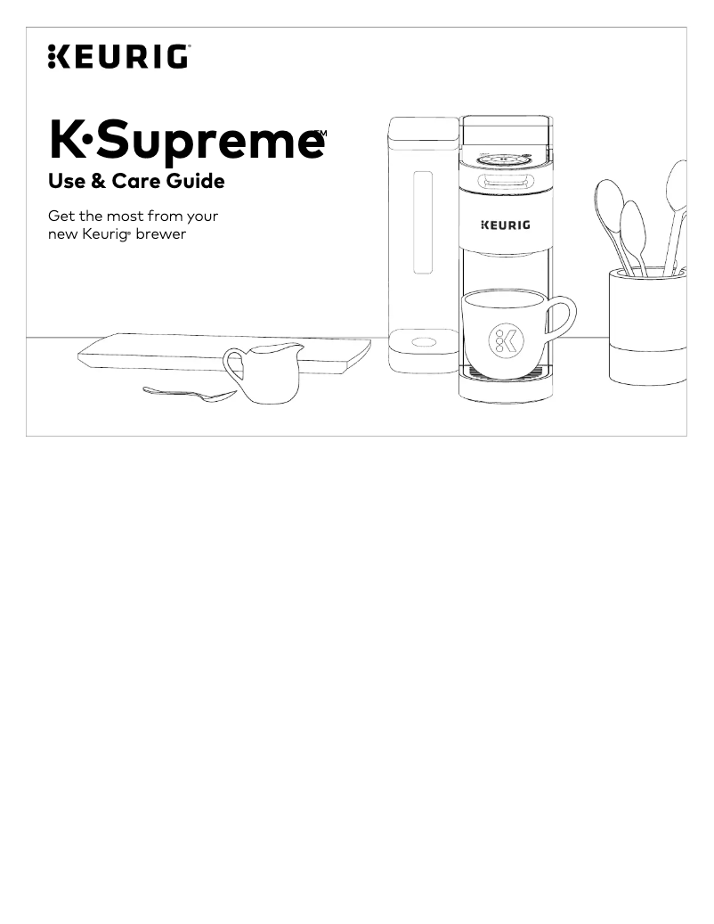Page 1 de la notice Manuel utilisateur Keurig K-Supreme