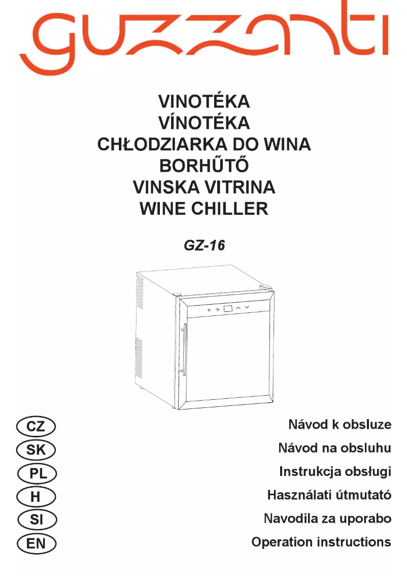 Imagen de la primera página del manual del dispositivo GZ-16