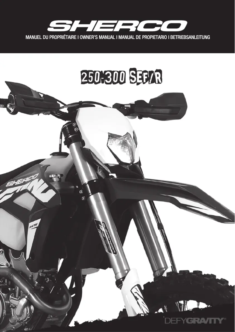 Page n°1 - Manuel utilisateur Sherco 300 SEF (2020)