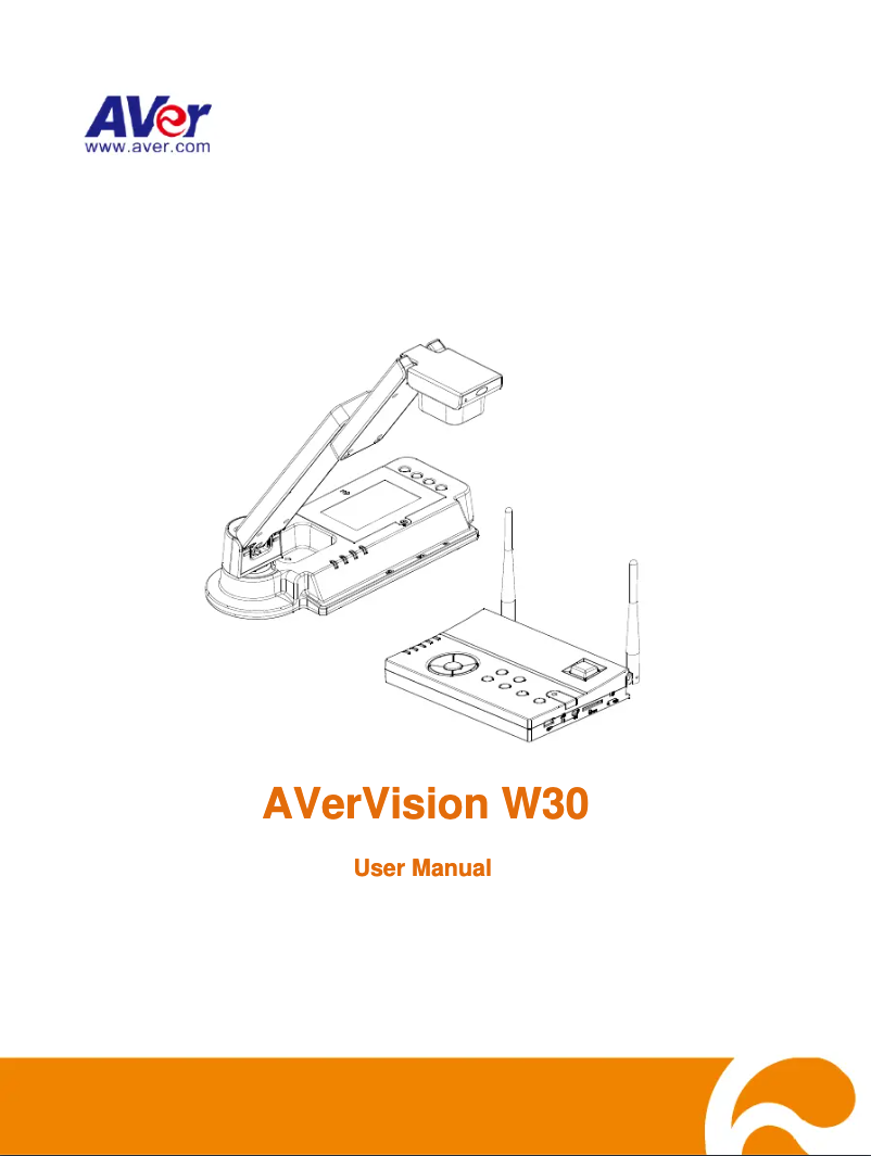 Page 1 de la notice Manuel utilisateur AVer AVerVision W30