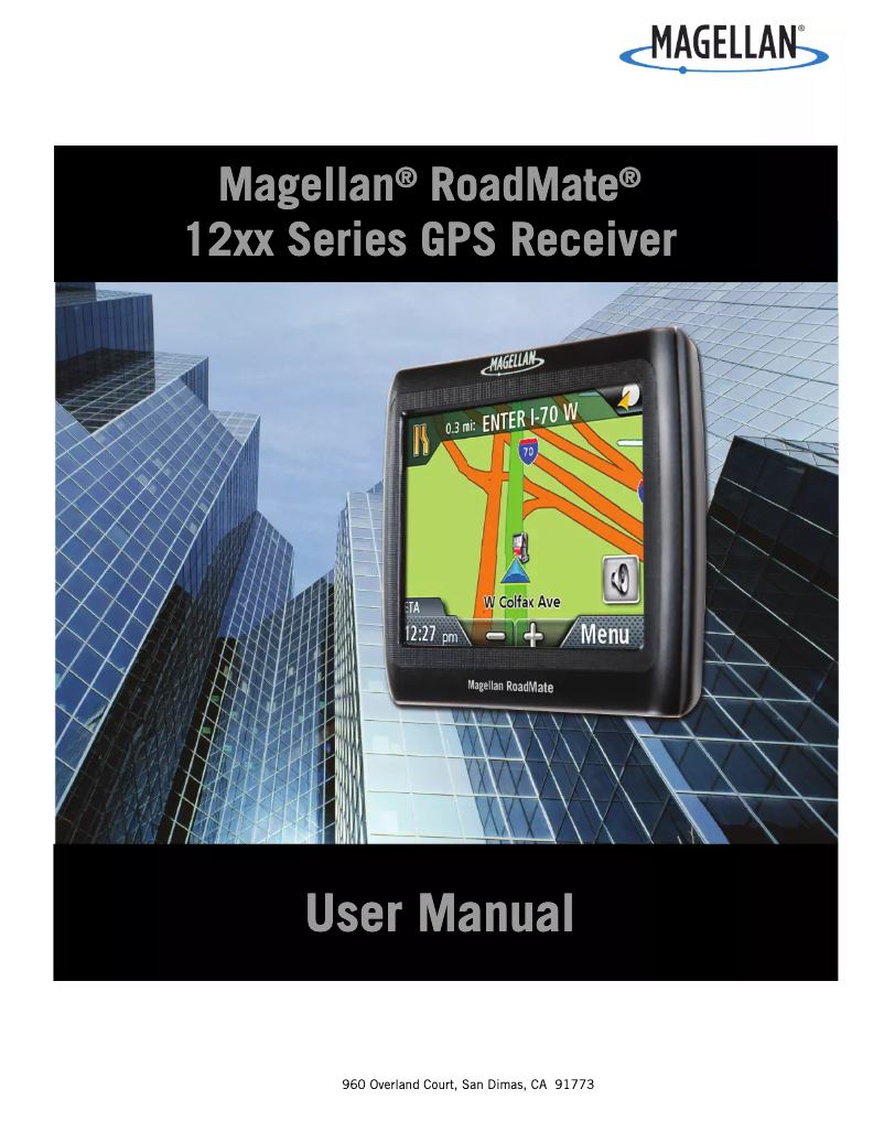 Page n°1 - Manuel utilisateur Magellan RoadMate 1210