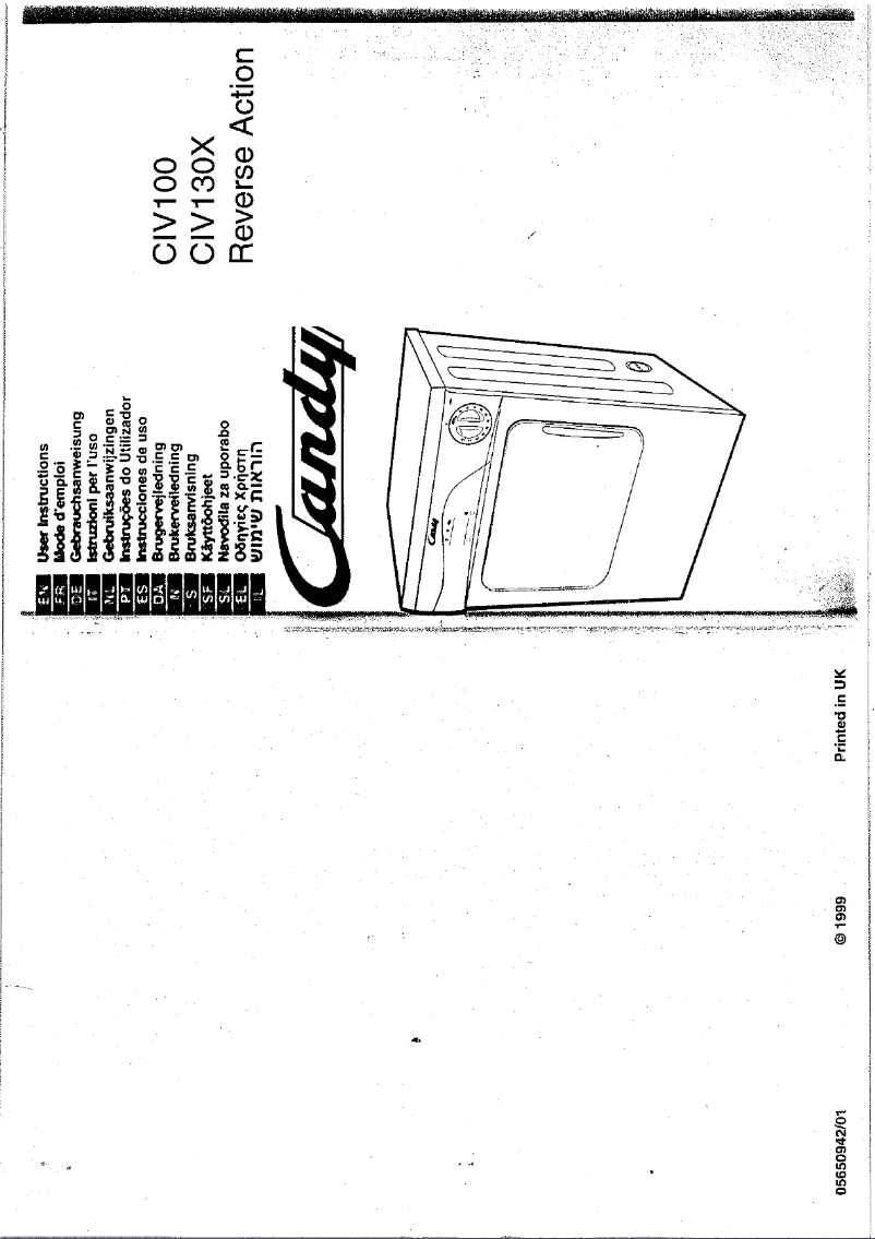 Page 1 de la notice Manuel utilisateur Candy CIV 100 UK