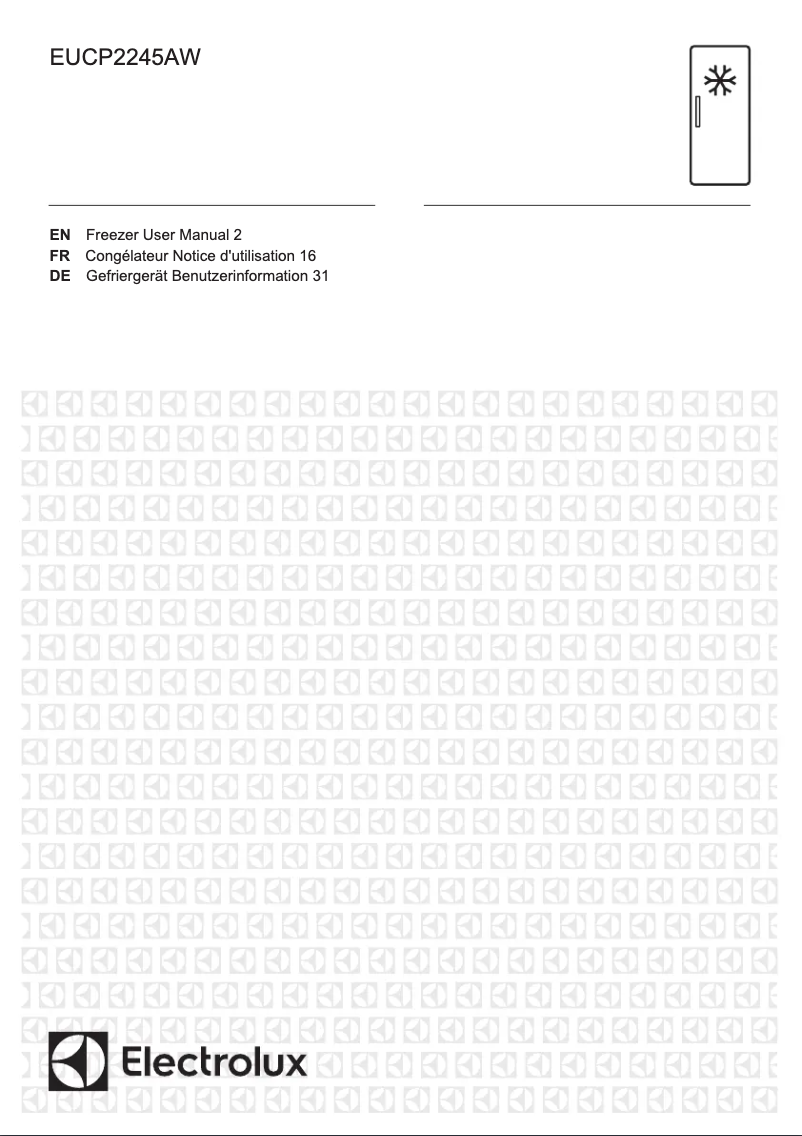 Page 1 de la notice Manuel utilisateur Electrolux EUCP2245AW