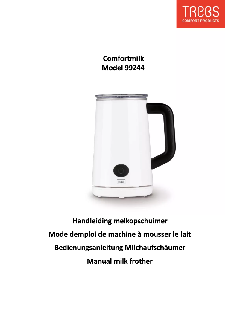 Page 1 de la notice Manuel utilisateur Trebs Comfortmilk 99244