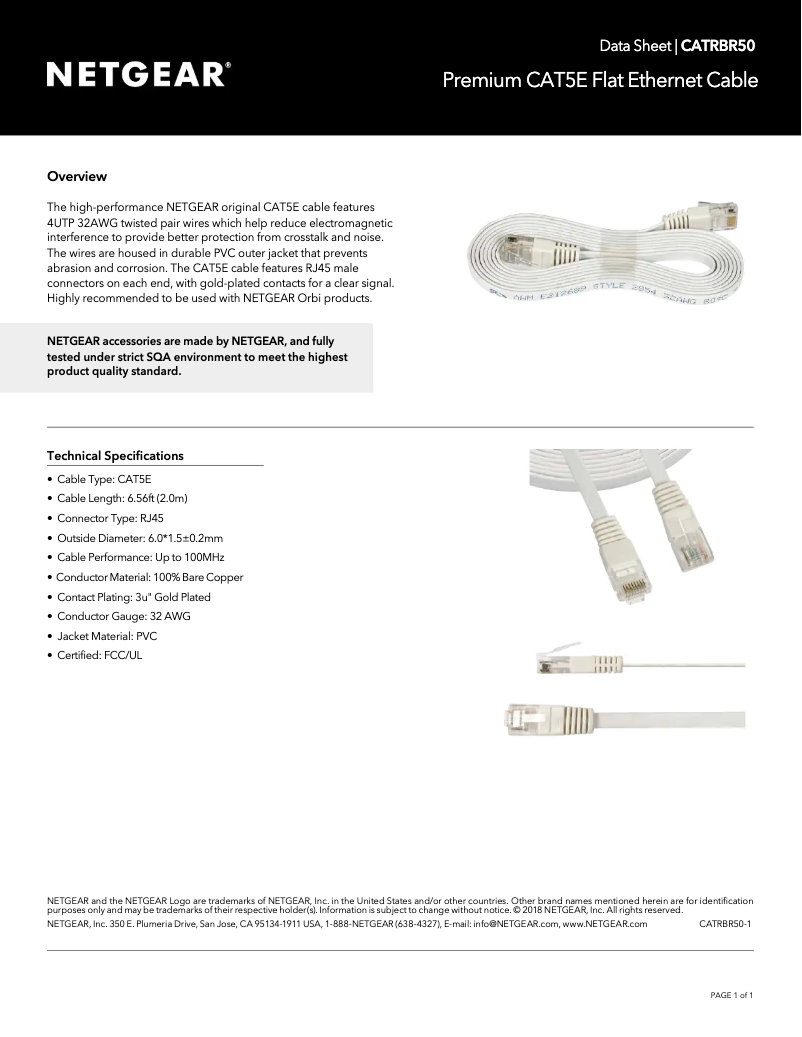 Page n°1 - Manuel utilisateur Netgear CATRBR50