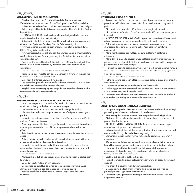 Page 1 de la notice Manuel utilisateur Ernesto IAN 58883