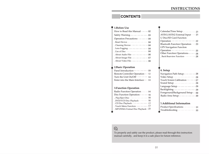 Page 1 de la notice Manuel utilisateur Xomax XM-DTSBN905