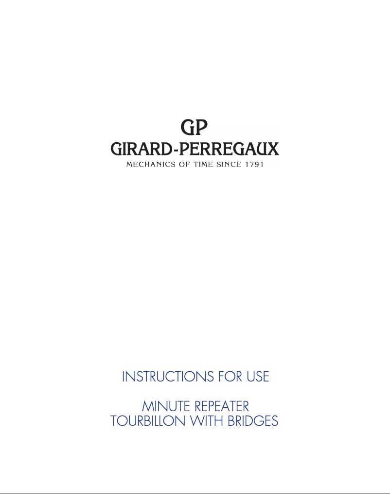 Página 1 del manual Manual de usuario Girard-Perregaux Bridges 99820-21-001-BA6A