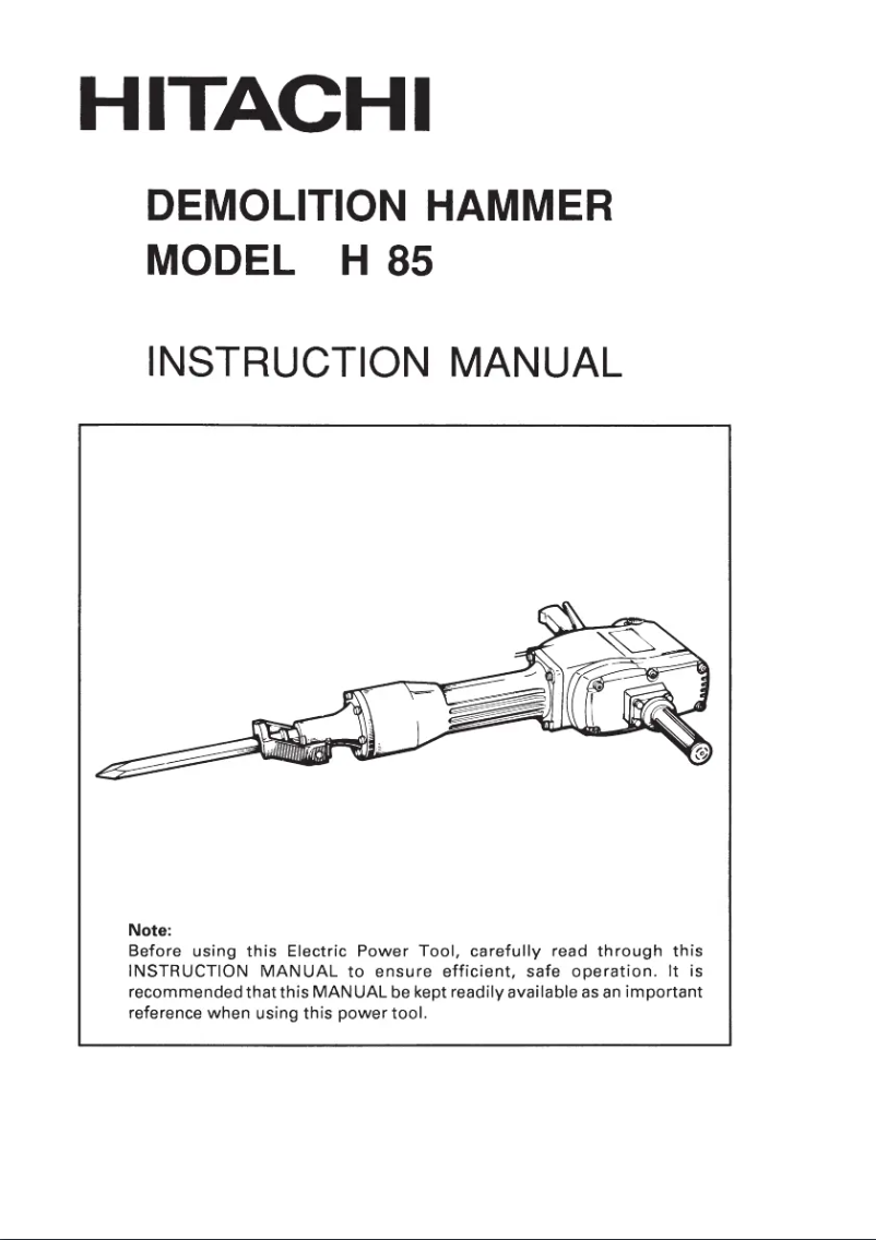 Page n°1 - Manuel utilisateur Hitachi H 85
