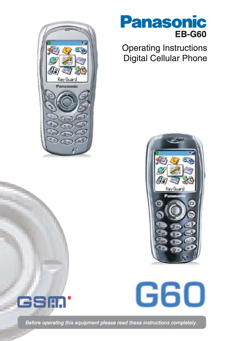 Page 1 de la notice Manuel utilisateur Panasonic EB-G60