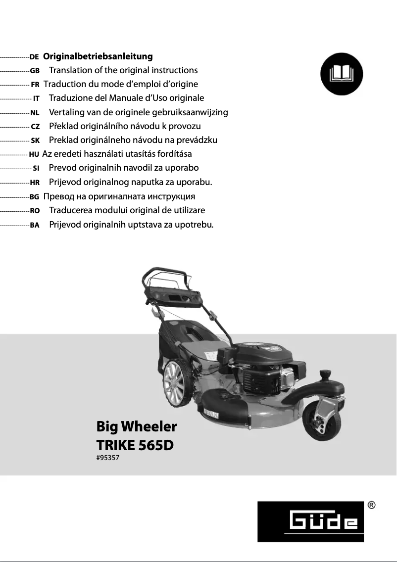 Page n°1 - Manuel utilisateur Güde Trike Big Wheeler 565D