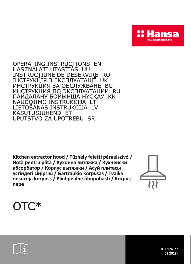 Page n°1 - Manuel utilisateur Hansa OTC6222IH