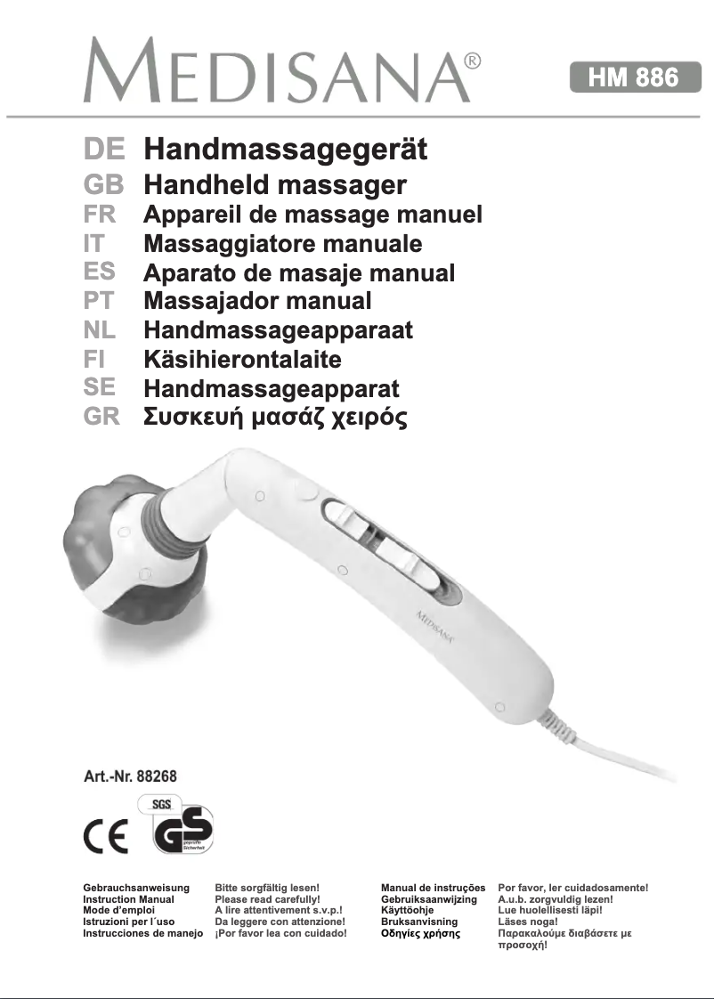 Página 1 del manual Manual de usuario Medisana HM 886