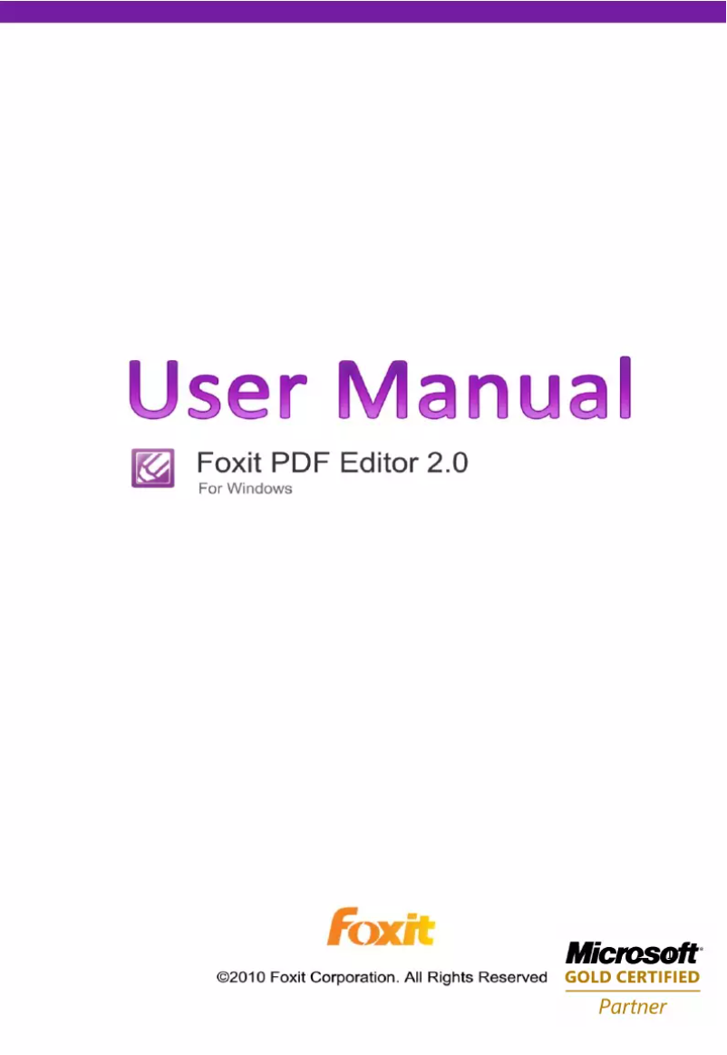 Image de la première page du manuel de l'appareil PDF Editor 2.0