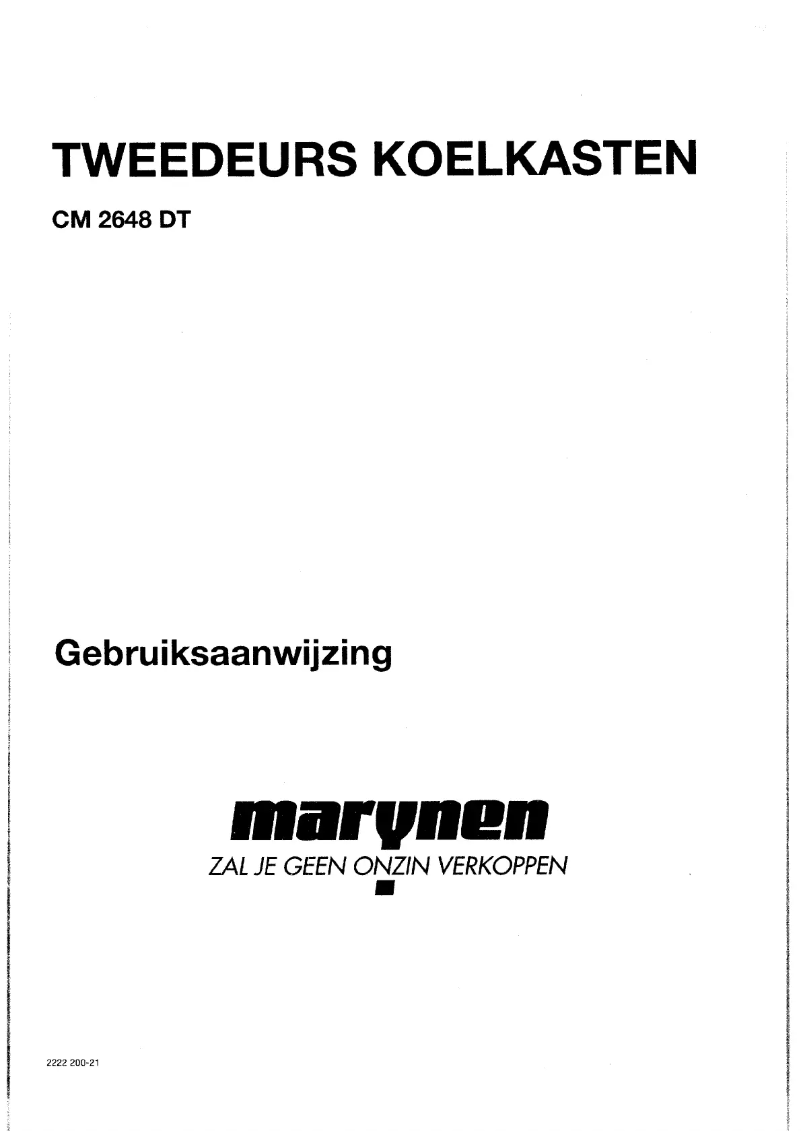 Page 1 of the manual User Manual Marynen CM 2648 DT