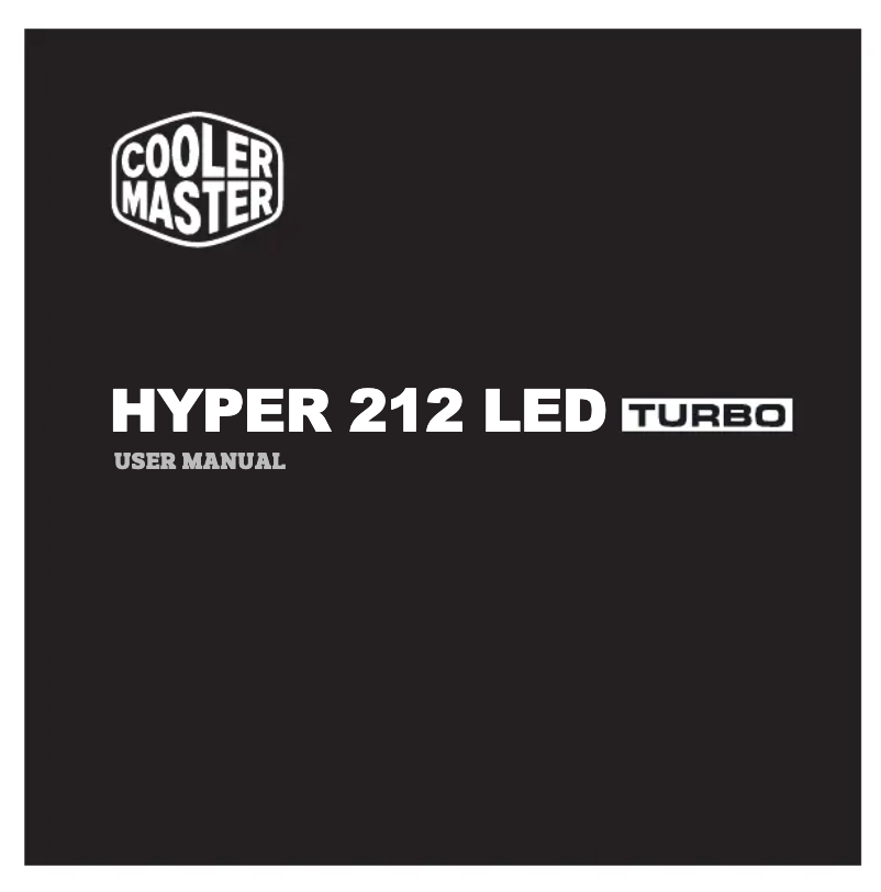 Página 1 del manual Manual de usuario Cooler Master Hyper 212 LED Turbo