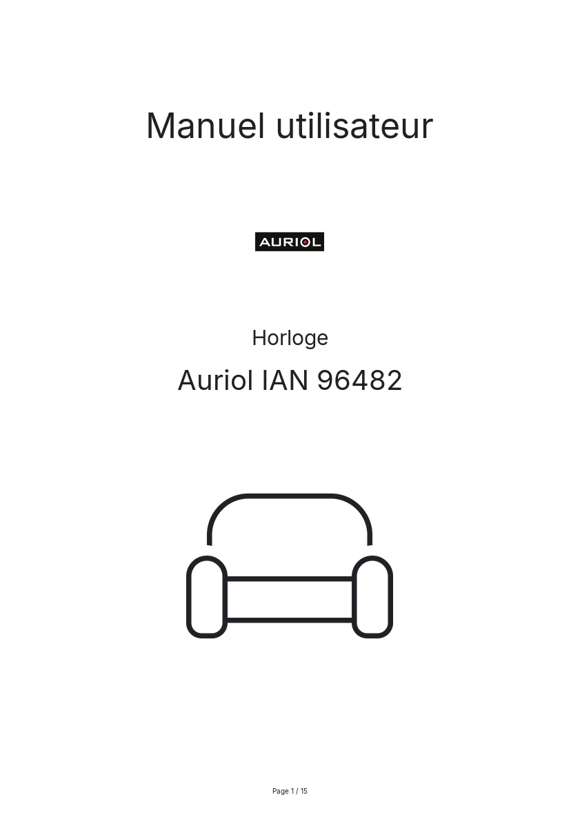 Image de la première page du manuel de l'appareil IAN 96482