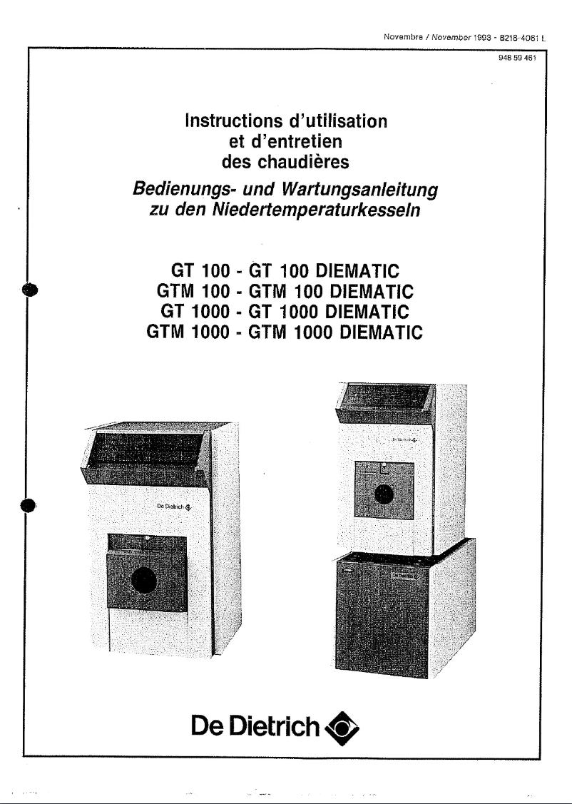 Image de la première page du manuel de l'appareil GTM1000