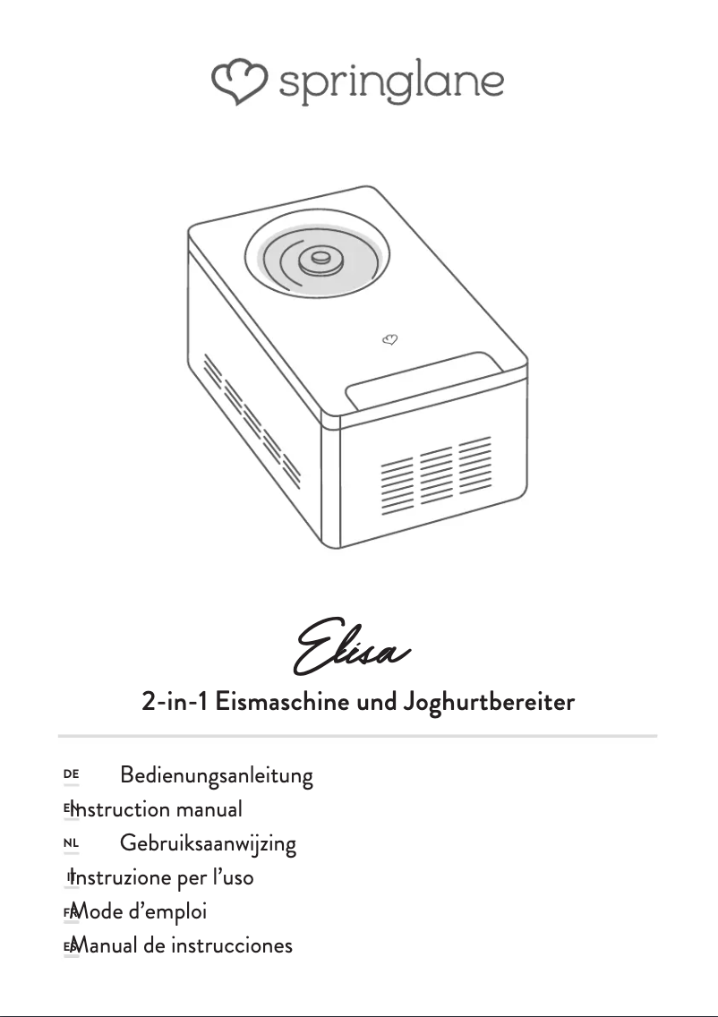 Page n°1 - Manuel utilisateur Springlane Elisa