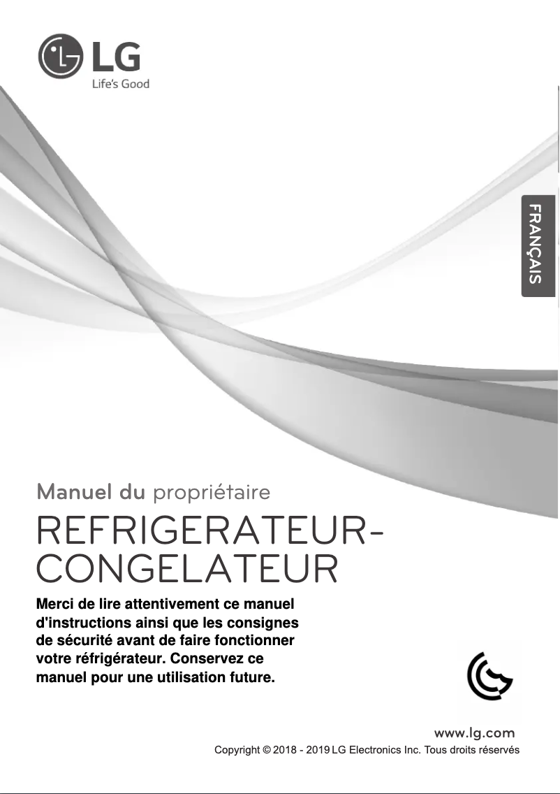 Page n°1 - Manuel utilisateur LG GN-B242SQBB