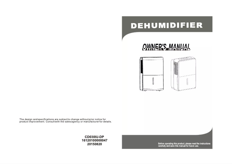 Page n°1 - Manuel utilisateur Comfee Midea MDDN-10NEN3