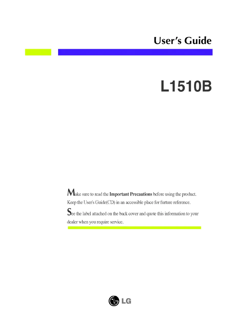 Página 1 del manual Manual de usuario LG L1510B
