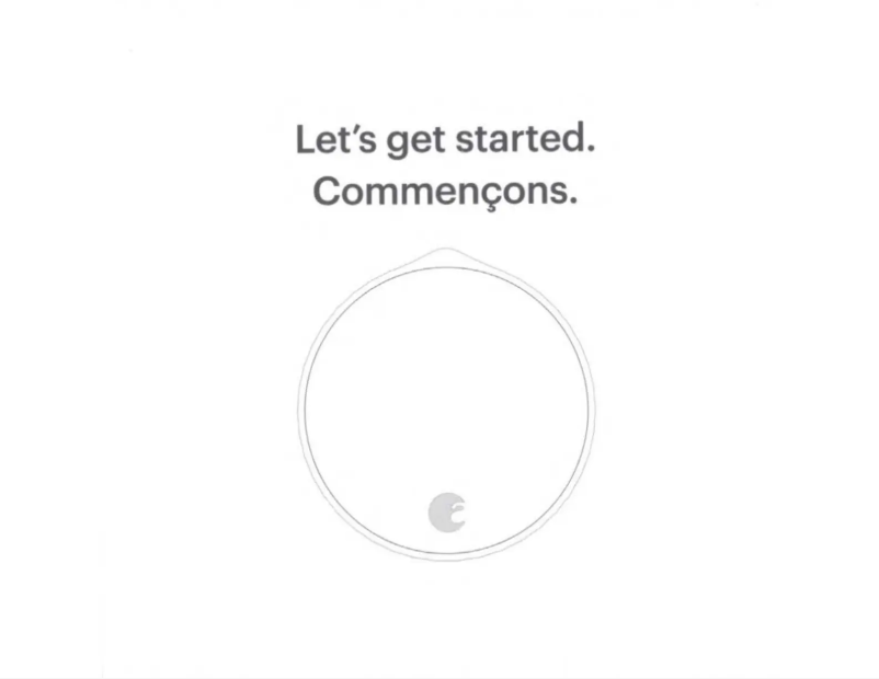 Image de la première page du manuel de l'appareil Wi-Fi Smart Lock AUG-SL05-M01-G01