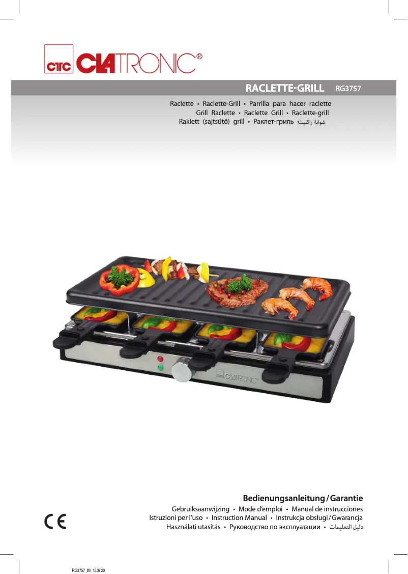 Page 1 de la notice Manuel utilisateur Clatronic RG 3757