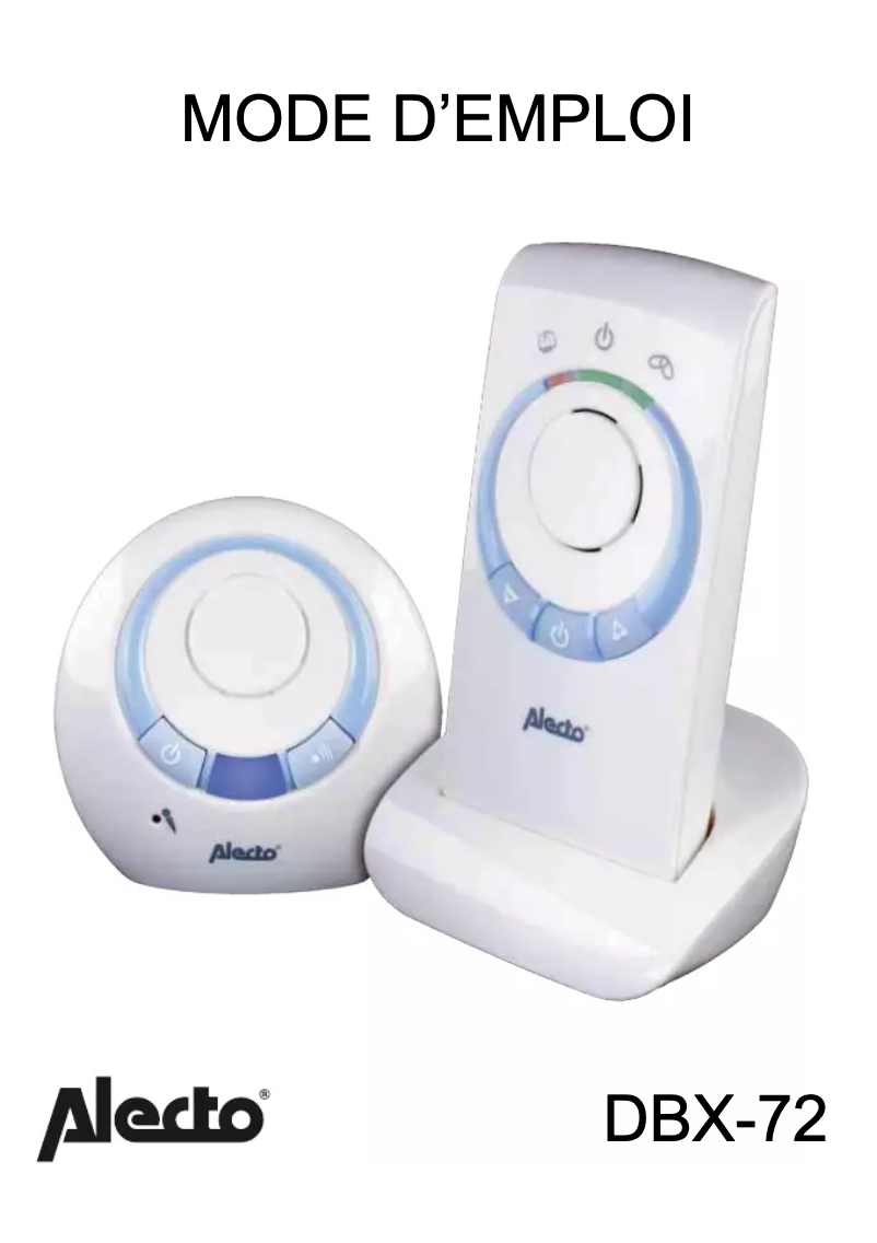 Page n°1 - Manuel utilisateur Alecto DBX-72 ECO
