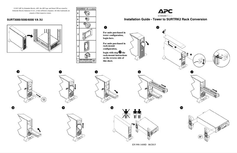 Page 1 de la notice Manuel utilisateur APC Smart-UPS SURTRK2