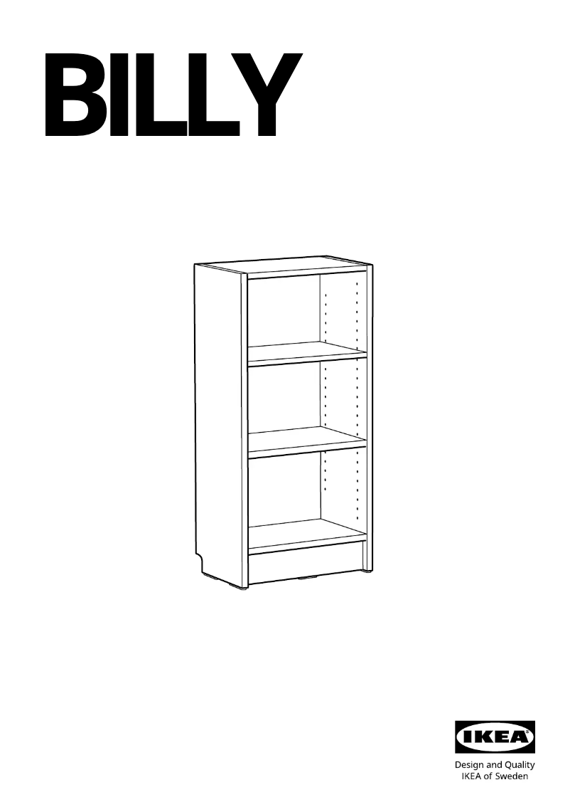 Página 1 del manual Manual de usuario Ikea BILLY 004.773.80