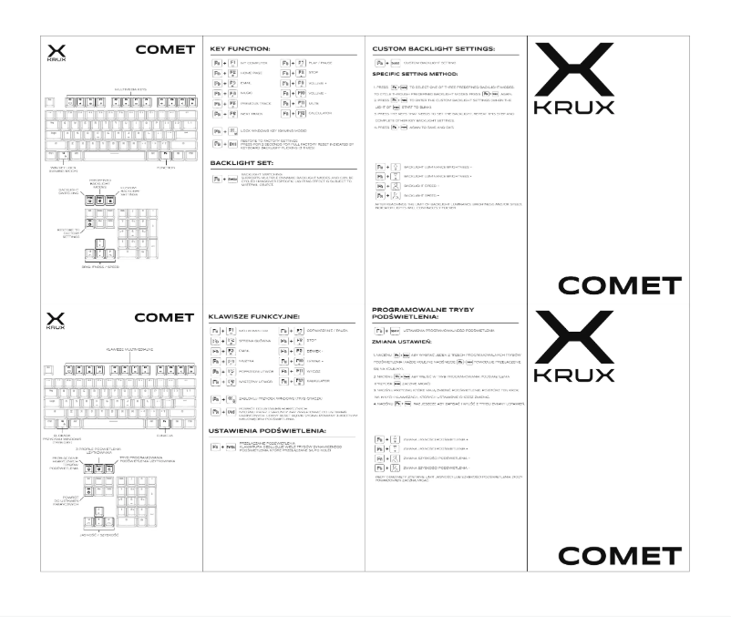 Page n°1 - Manuel utilisateur KRUX Comet
