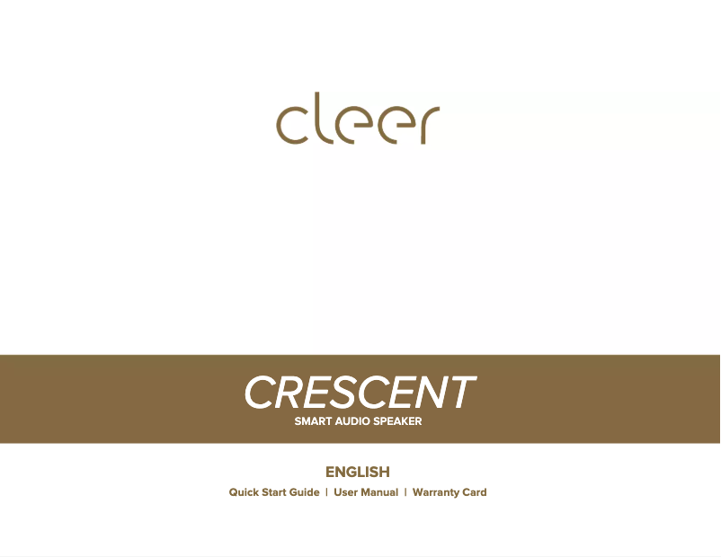 Page 1 de la notice Manuel utilisateur Cleer Crescent