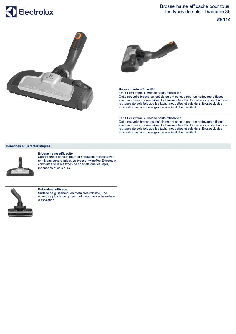 Image de la première page du manuel de l'appareil ZE114