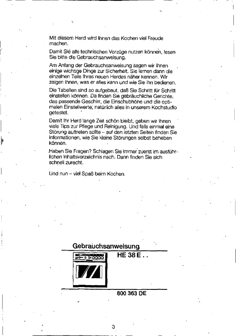 Page n°1 - Manuel utilisateur Siemens HE38E60