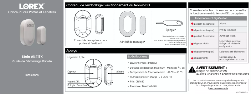 Image de la première page du manuel de l'appareil AK41TK