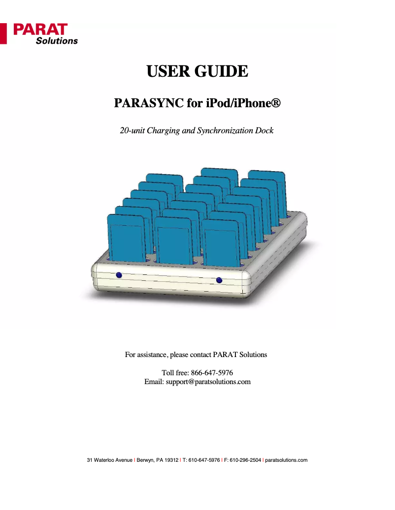 Page 1 de la notice Manuel utilisateur Parat Parasync