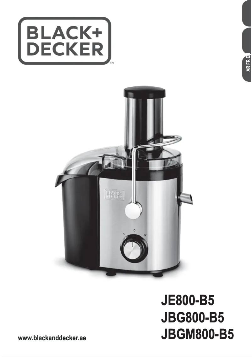 Page n°1 - Manuel utilisateur Black & Decker JE800