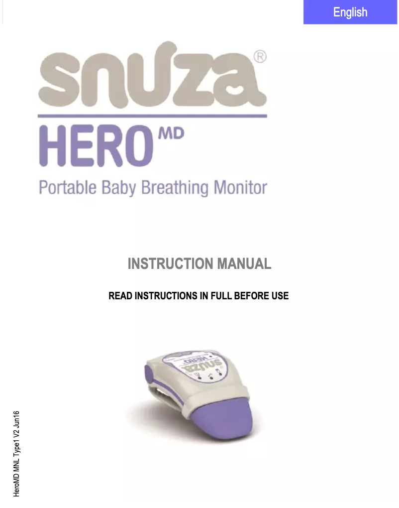 Page n°1 - Manuel utilisateur Snuza Hero MD