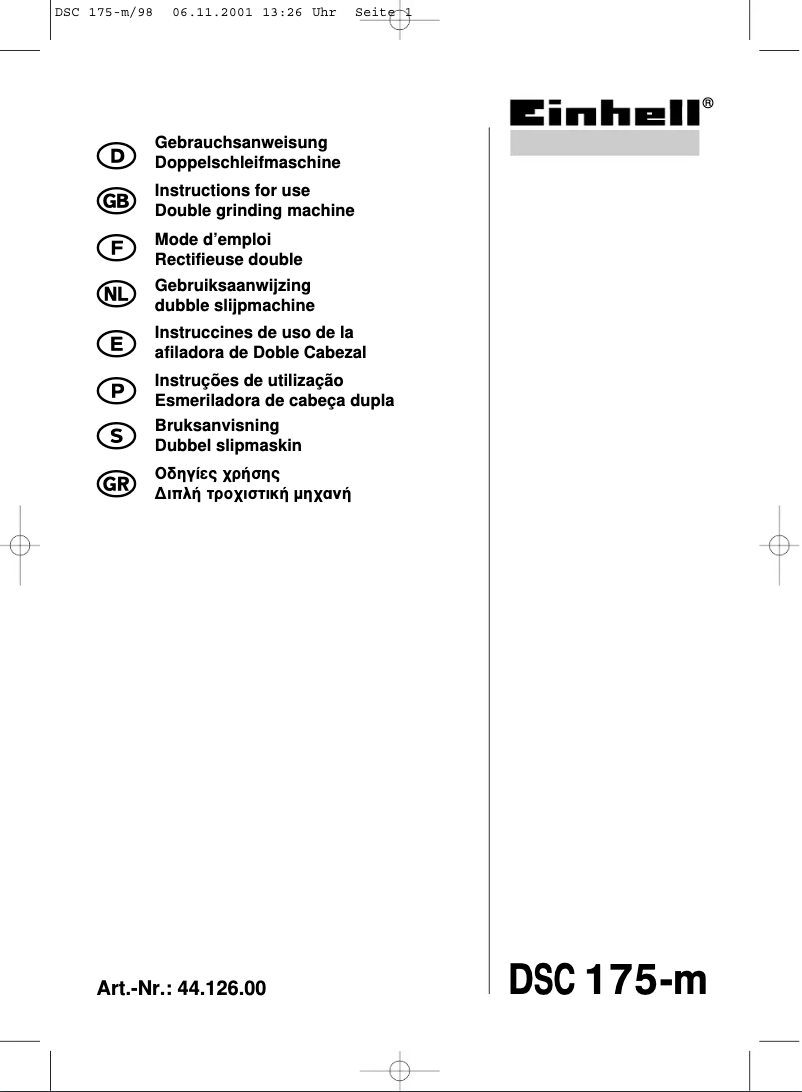 Page 1 de la notice Manuel utilisateur Global DSC 175-m