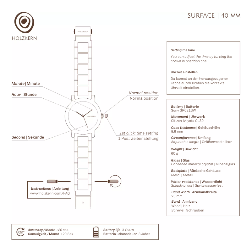 Page n°1 - Manuel utilisateur Holzkern Vulkankrater