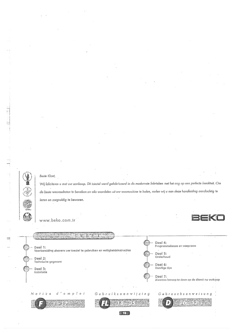 Image de la première page du manuel de l'appareil W 1279 A