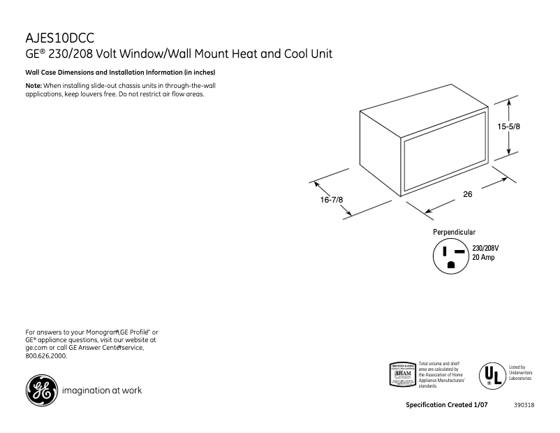 Image de la première page du manuel de l'appareil AJES10DCC