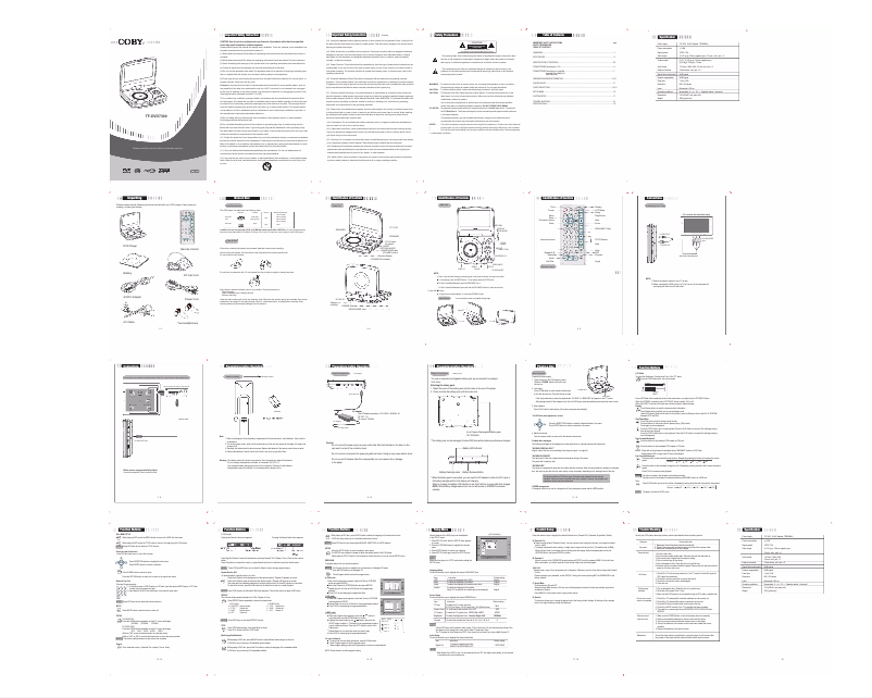 Image de la première page du manuel de l'appareil TF-DVD7300