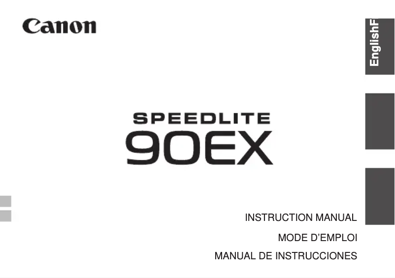 Page 1 de la notice Manuel utilisateur Canon Speedlite 90EX