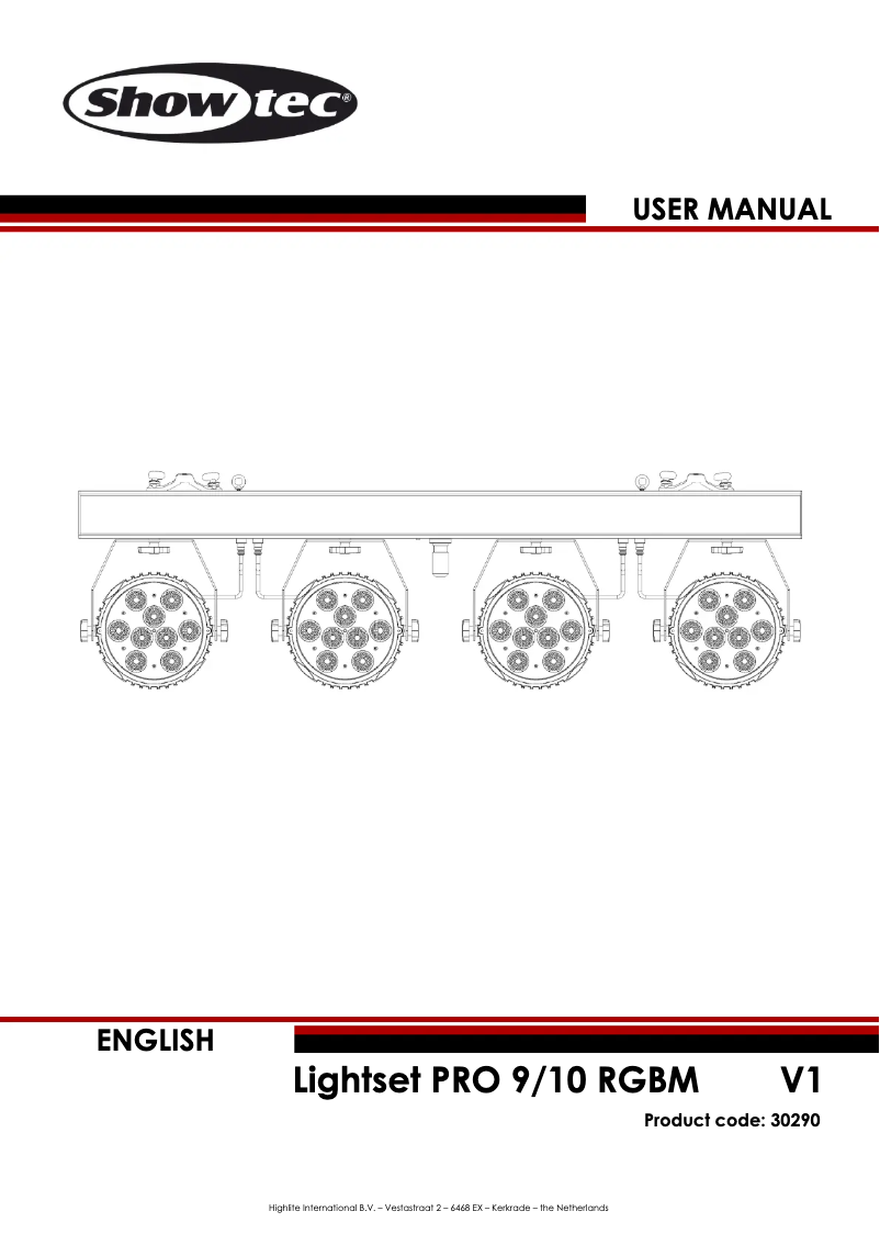 Image de la première page du manuel de l'appareil Lightset PRO 9/10 RGBM